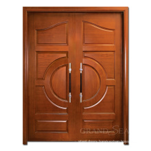 Villa housing modern style solid wood main entrance door carving design with glass